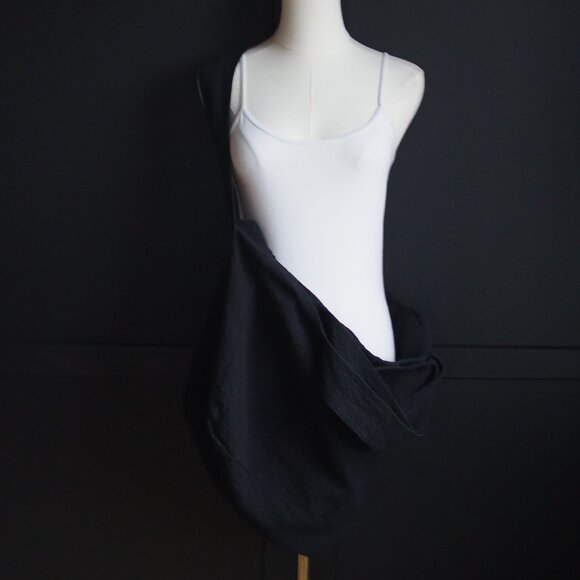 Zara | Cotton Black Fabric Crossbody/Shoulder Bag - Picture 1 of 6